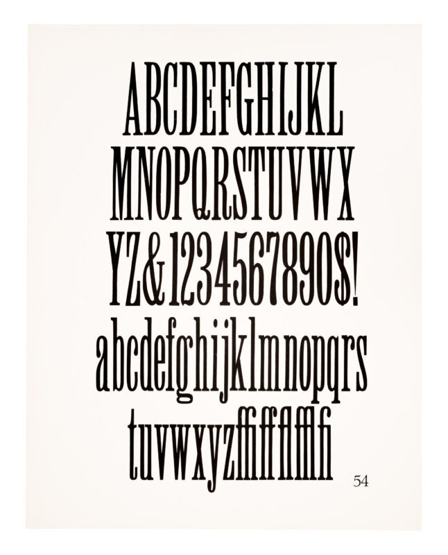 An antique typeface printed in black on white paper.