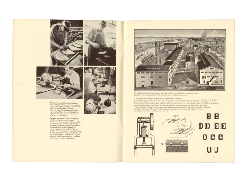 design quarterly magazine feature about wood type from 1963, layout design and article by Rob Roy Kelly