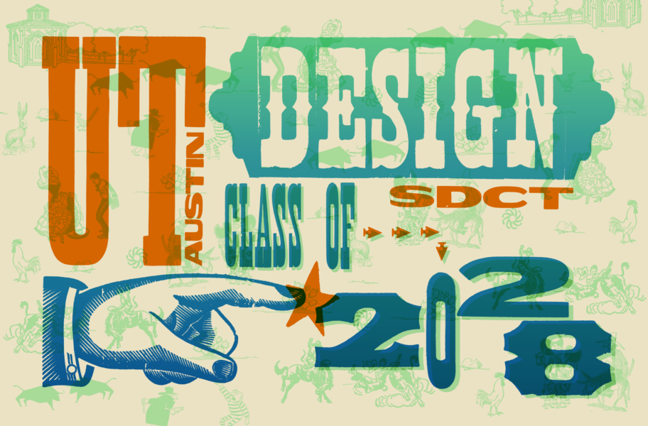 multicolored screen print poster featuring RRK wood type