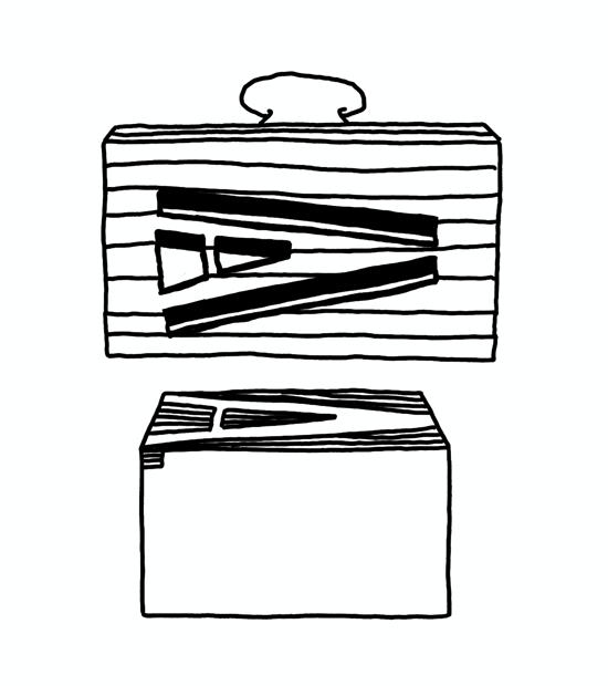 illustration of die cut method used to create some wood type blocks
