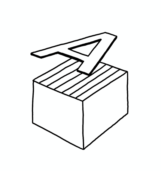 illustration of veneer method used to create some wood type blocks