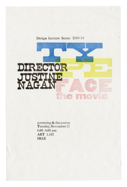 letterpress printed poster featuring RRK wood type