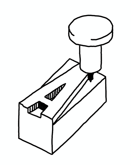 illustration of router cut method used to create some wood type blocks